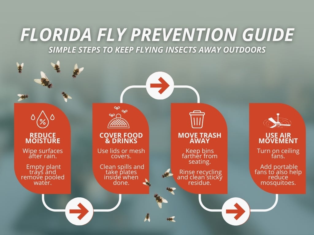 how to prevent flies around the patio